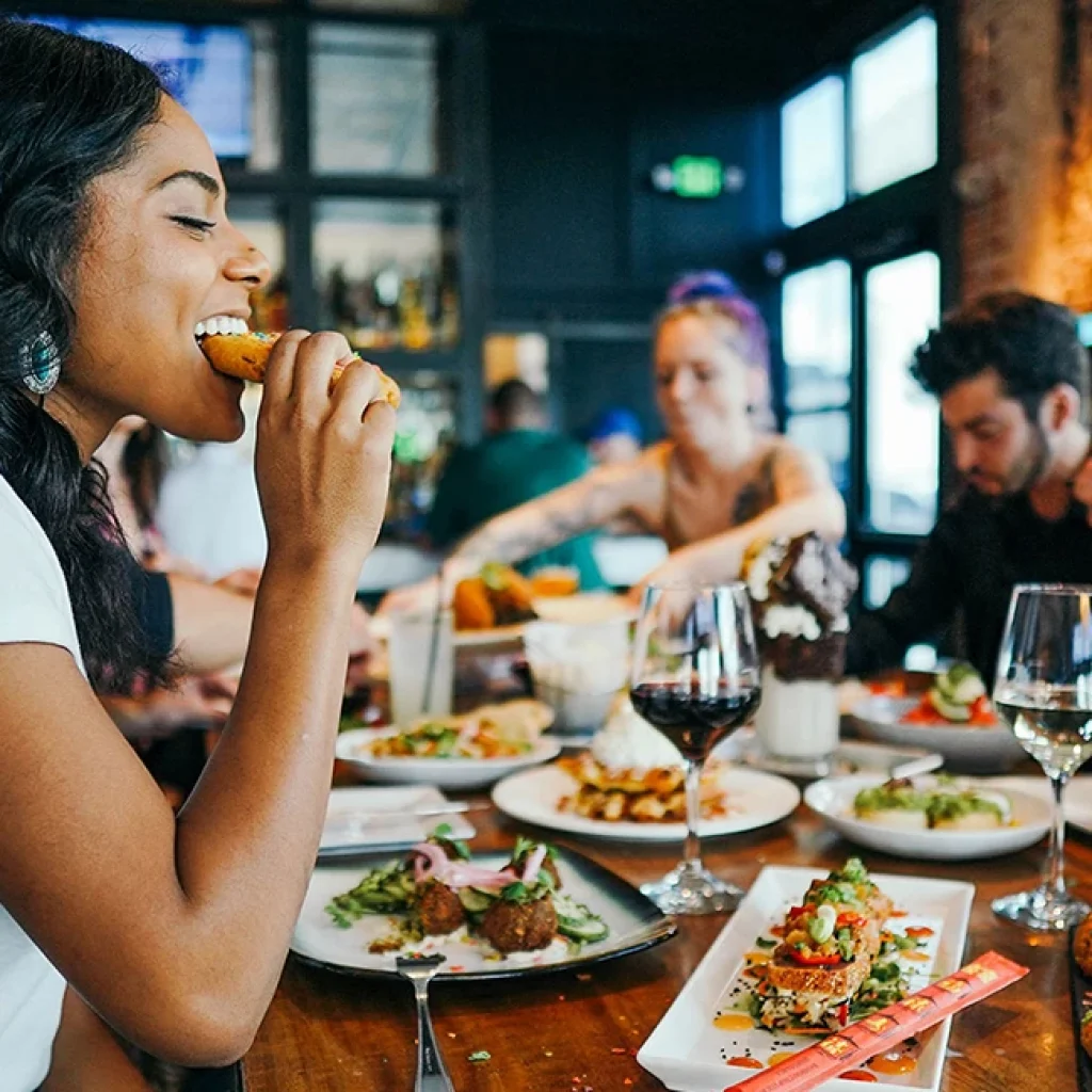 woman-enjoying-meal