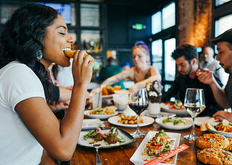 woman-enjoying-meal